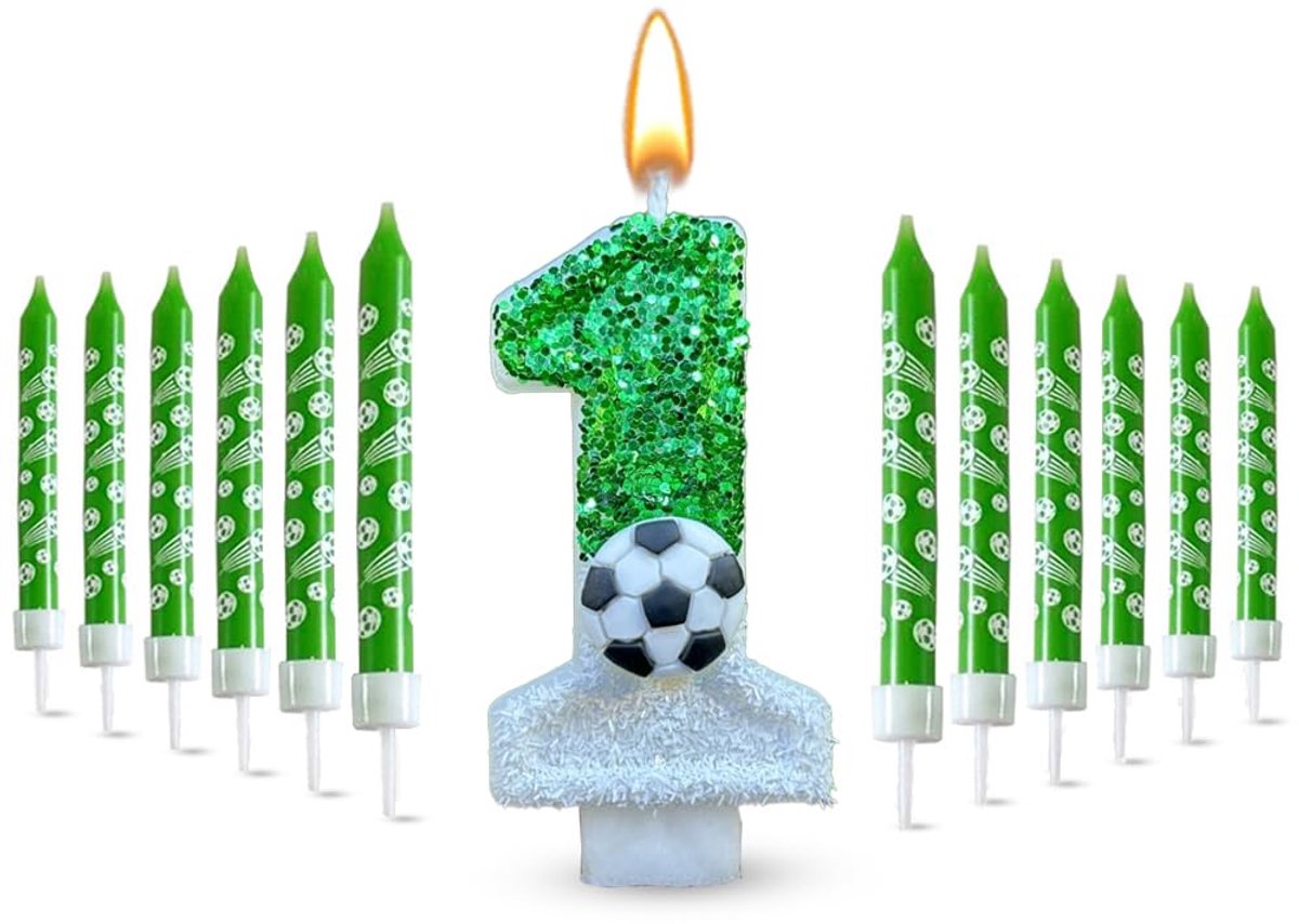 13-delige set verjaardagscandles met voetbalthema