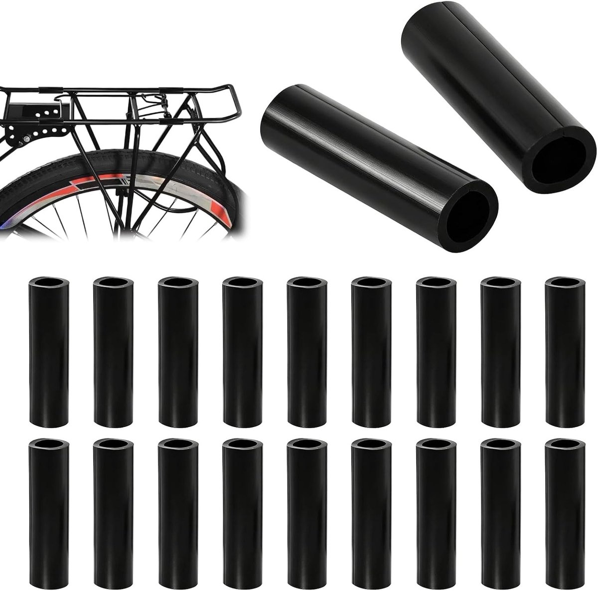 Hondenmand fiets bagagedrager - Zwart - 15 x 10 x 2 cm - Siliconen Slijtagebescherming voor Fietsbagagedrager