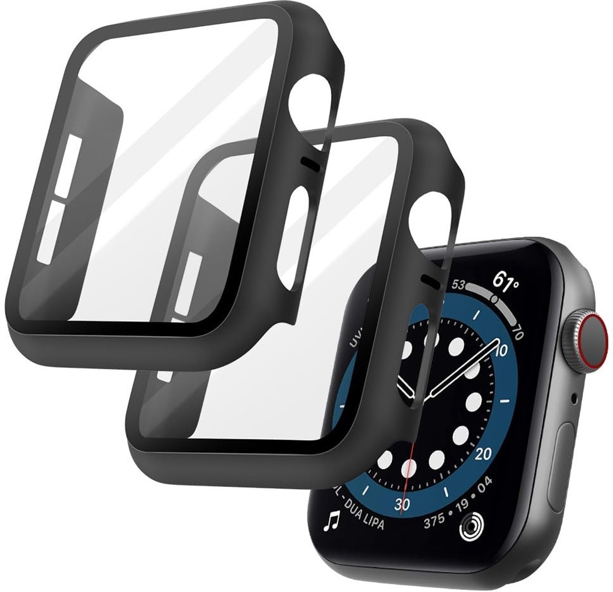 Omgoods - Beschermende Hoes met Schermbeschermer voor Smartwatch 44mm