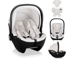 Lionelo Moxie i-Size Baby Autostoeltje & Draagstoel 40-87 cm – Vanaf Geboorte – Achterwaarts (RWF) – ISOFIX Compatibel – Memory Foam – Bamboe Stof – Dri-Seat – Magnetische Gordels – Verstelbare Hoofdsteun