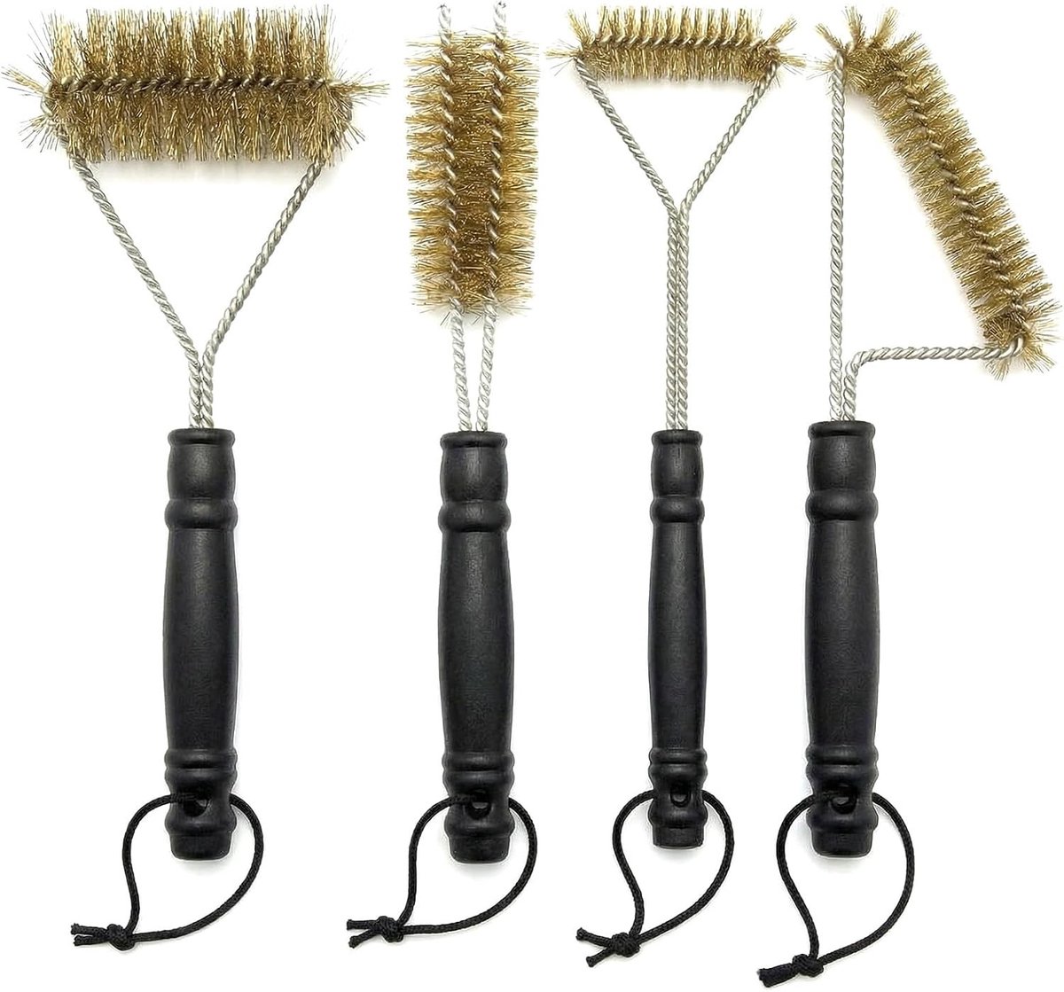 Grillborstelset - Koperkleurig - 30 cm - Messing Reinigingsborstels voor Grill en Oven
