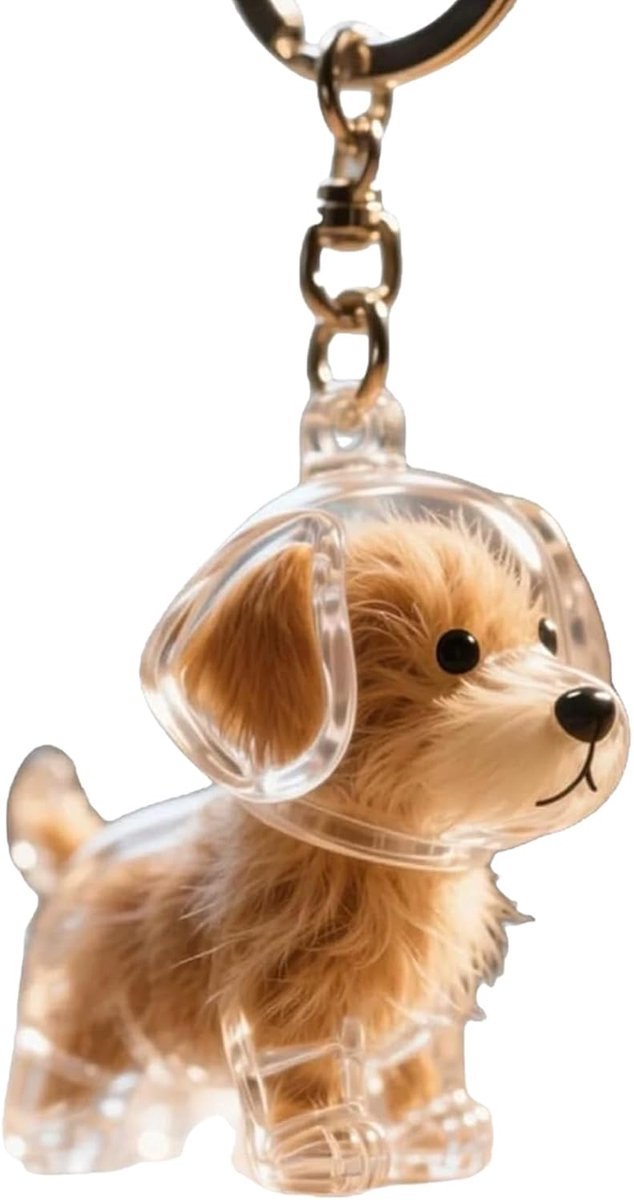 Sleutelhanger voor Dierenhaar, Transparant Herdenkingssleutelhanger, Dierenhaar Hanger & Hondenhaar Herinnering, Draagbare Sleutelring Verzamelaar