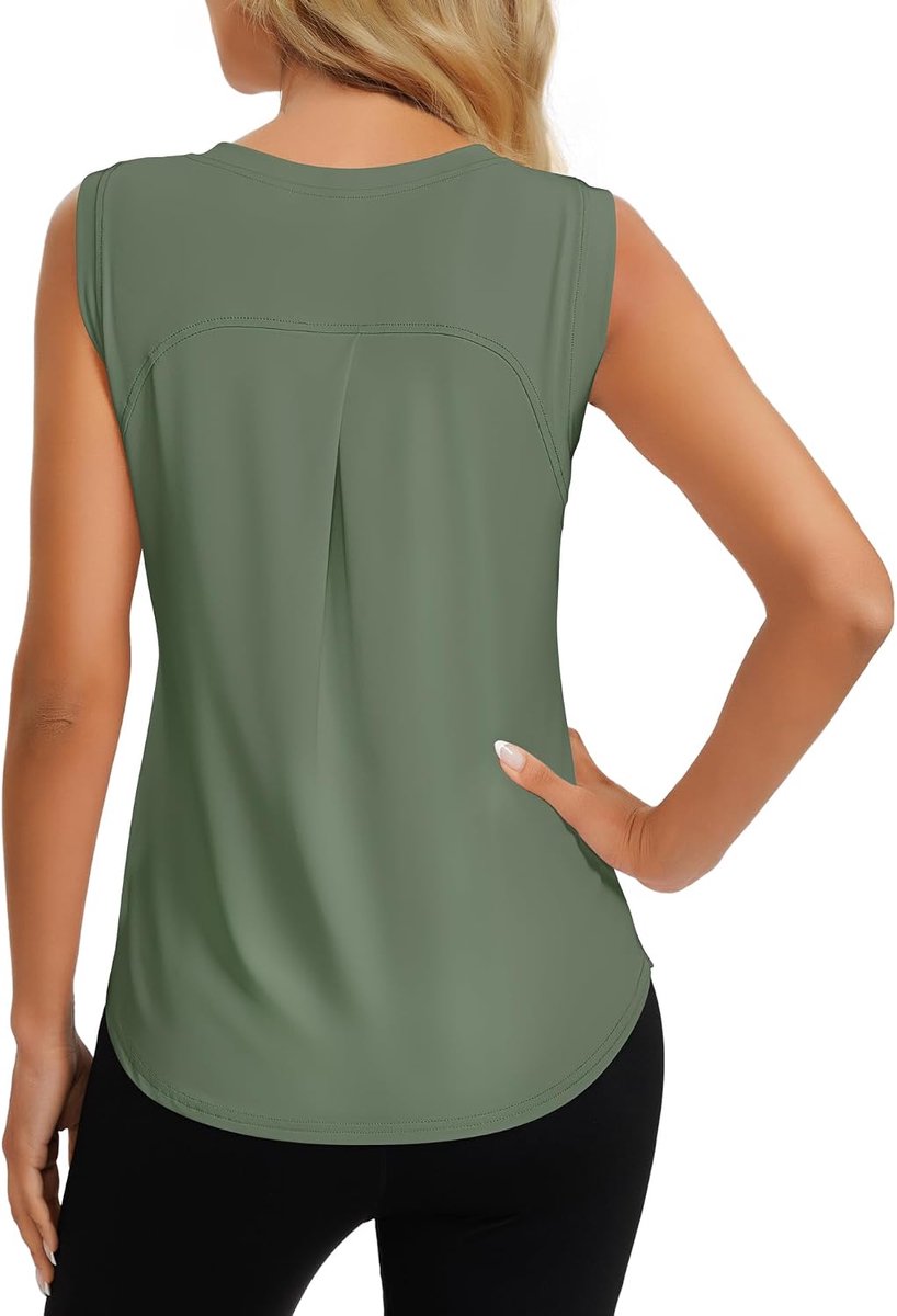 Sport Top Mouwloos Tennis Fitness Shirt Dames Lichte Yoga Sport Topjes