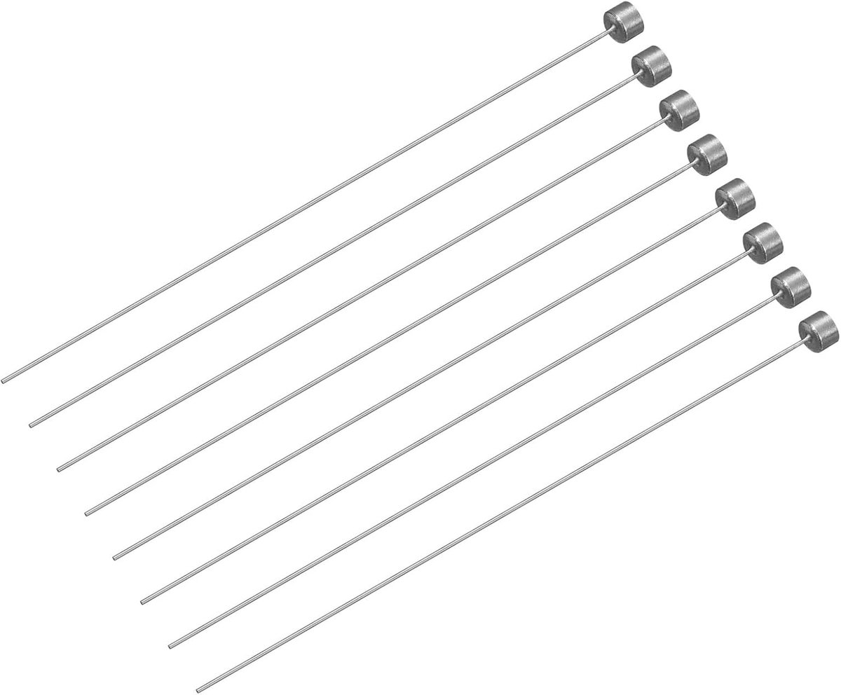 Rechte ejectoren, diameter 0,8 mm (0,03 inch) 65 Mn perforatiepons, ronde punt van staal, lengte 100 mm (3,94 inch) voor mechanisch onderhoud, 8 stuks