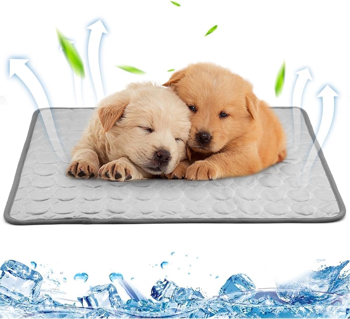 Koelmat voor Katten, Zelfkoelende Mat, Koeldeken voor Hond, Huisdieren, Hondenbed, Antislip, Wasbaar, Ademend, Koelkussen, voor Zomer, Warm Weer, 60 * 51 cm