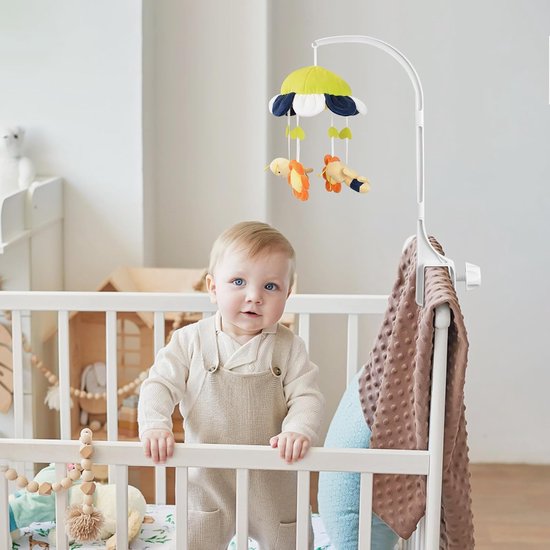 Mobiele houder, babybed, belhouder, houder, mobiele houder, frame stang, kinderbed, mobiele klokhouder, kinderkamerdecoratie, 61 cm, babymobiel voor bed (zonder speelgoed) — afbeelding 2
