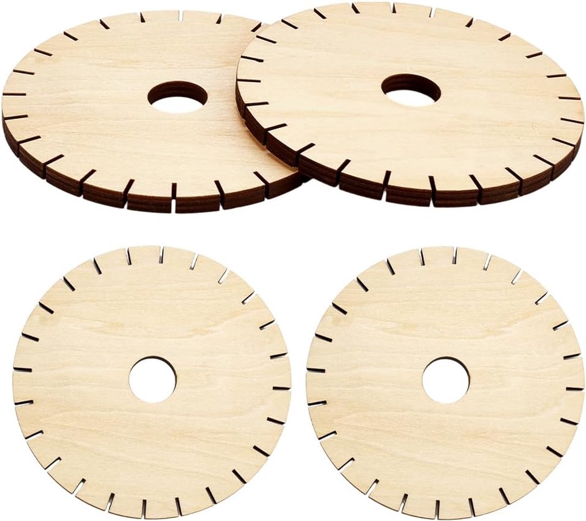 PandaHall Houten Kumihimo Vlechtschijf 24 sleuven Multifunctionele Ronde DIY Weefplaat voor Vriendschap Armband Maken Koord Weven Kralen en Sieraden Knutselen