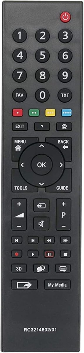 Afstandsbediening geschikt voor GRUNDIG 48 VLE 666 BL 32cle5407sg 48cle5427bg