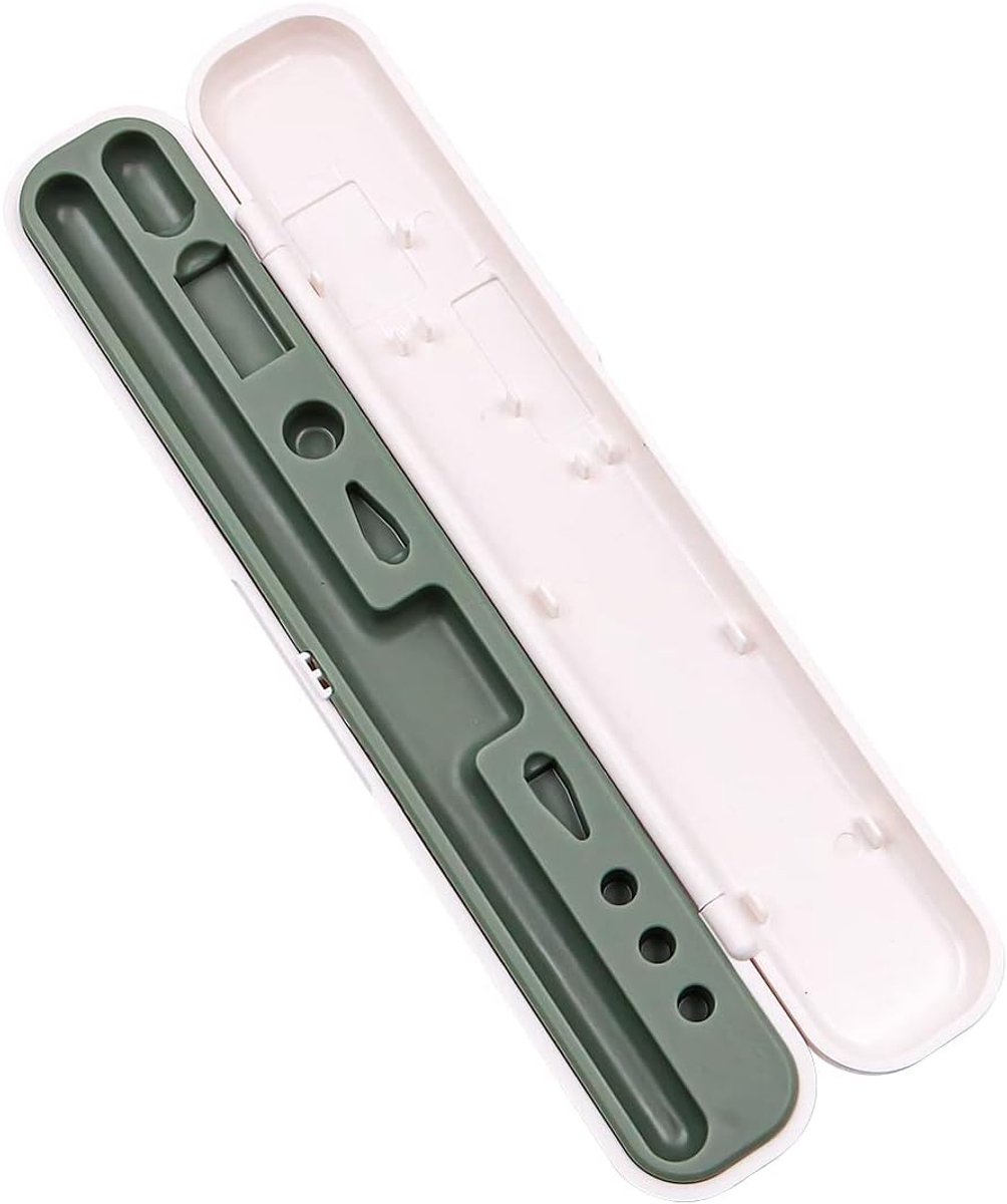 Potlood, compatibel met 1e en 2e generatie en accessoires, etui voor potloodpad - wit met groene voering, Groen, A