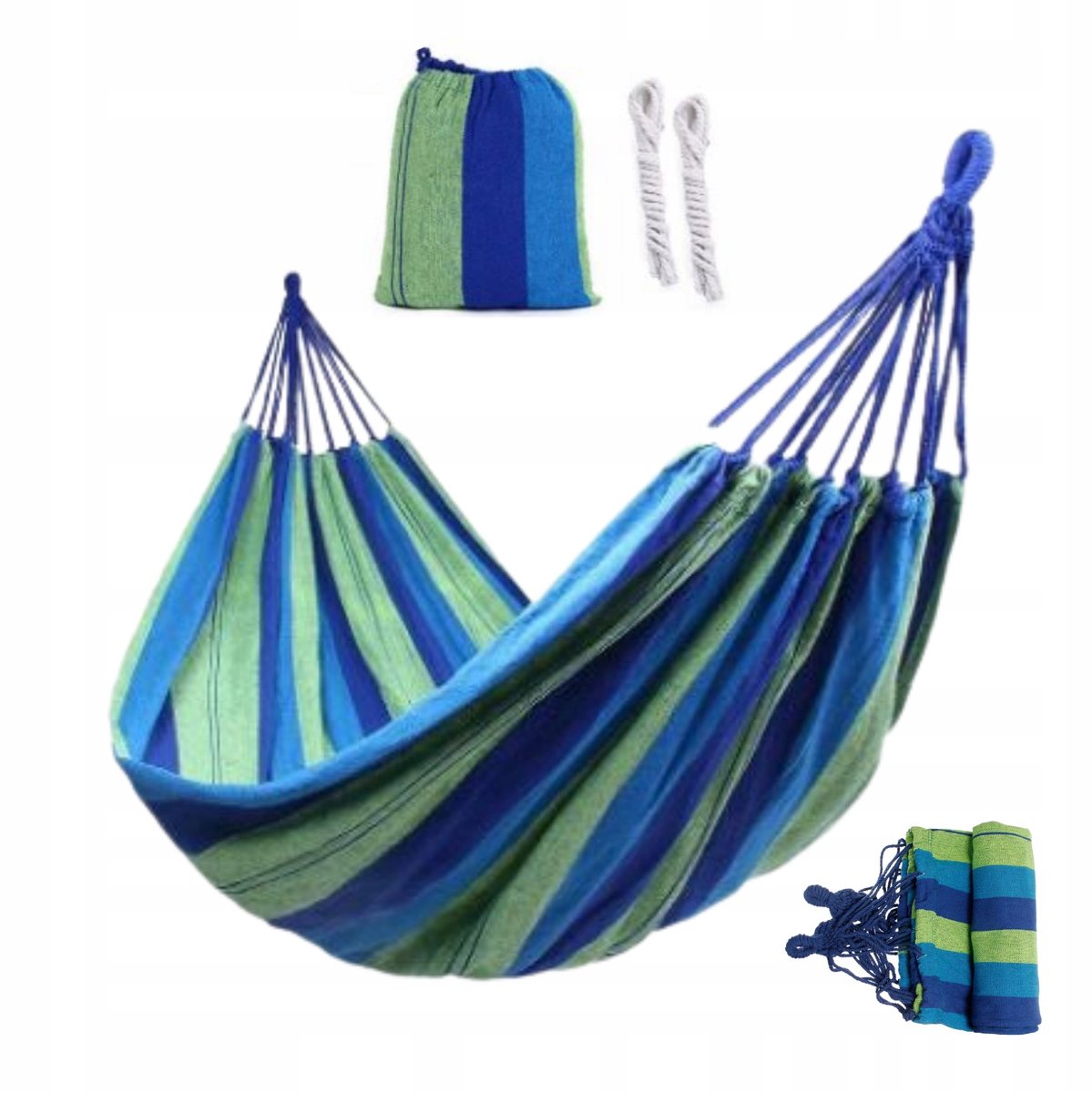 XL Tuinhamak 200x80cm - Comfortabel in Draagbaar met Opbergzak
