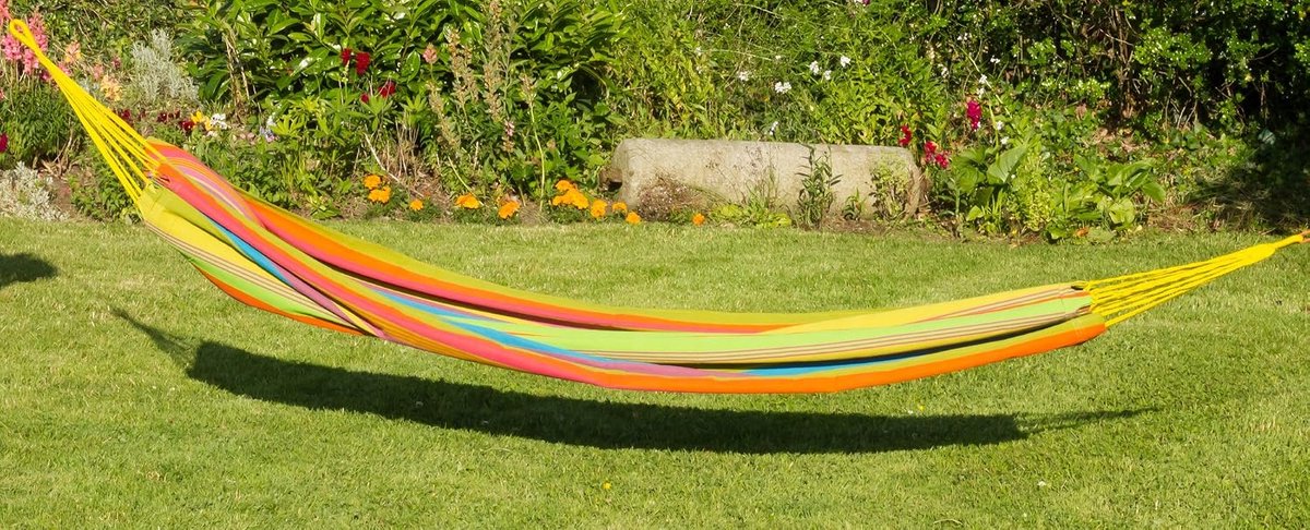 Hangmatten - Breed scala aan moderne kleuren (strepen) - Perfect voor binnen of buiten/tuin - Grote enkele maten Grenada