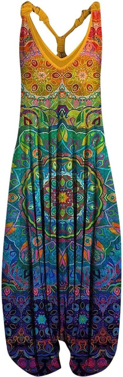 SolidKeus - Dames Boho Jumpsuit voor de Zomer, Lichtgewicht en Casual