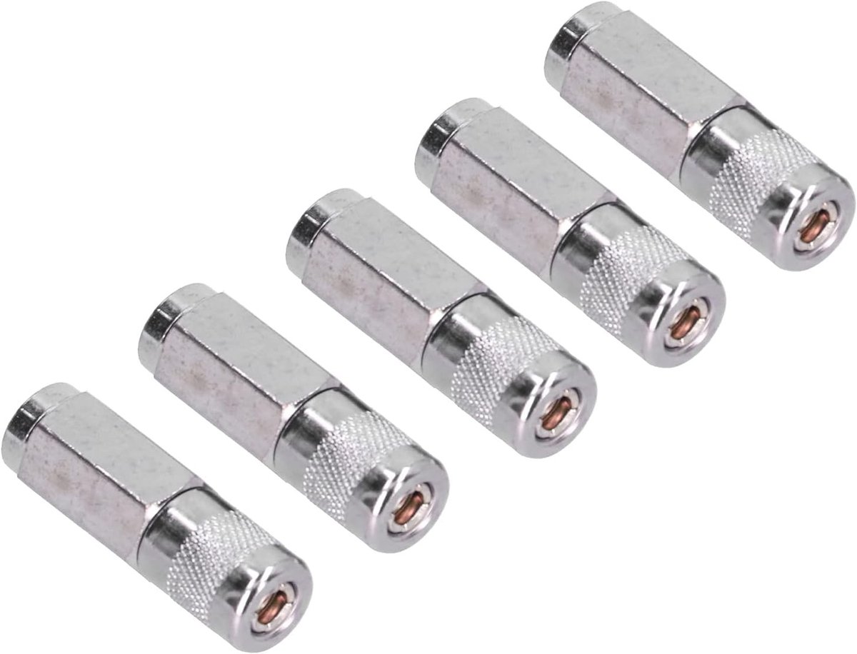 5 Stuks Smeerspray Koppeling met Duurzame en Slijtvaste Plat Mondstuk voor Onderhoud van Apparatuur en Professionele Toebehoren