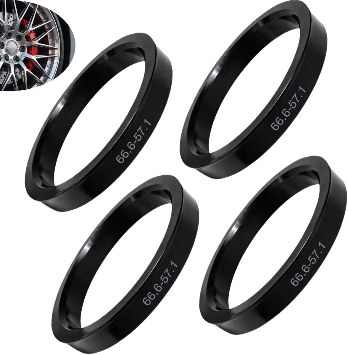 SolidKeus - 4 Stuks Centrering Ringen voor Auto Velgen