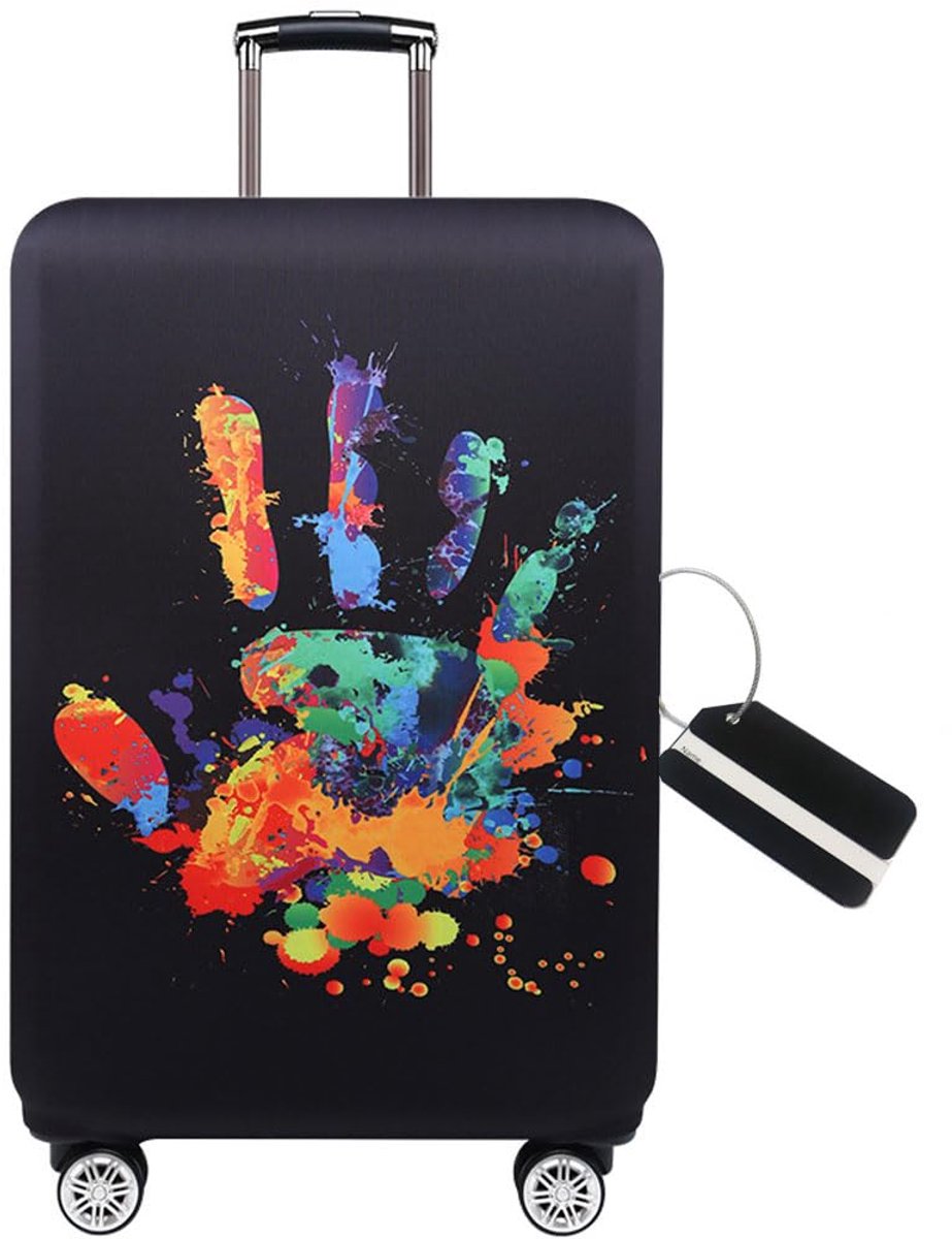 Dikker koffer-beschermhoes met Bagagelabel Elastische Kofferdeksel Voor Kofferkast van Toepassing op 18 ''-32 '' Koffer,Koffer Beschermende Suitcase Luggage Cover