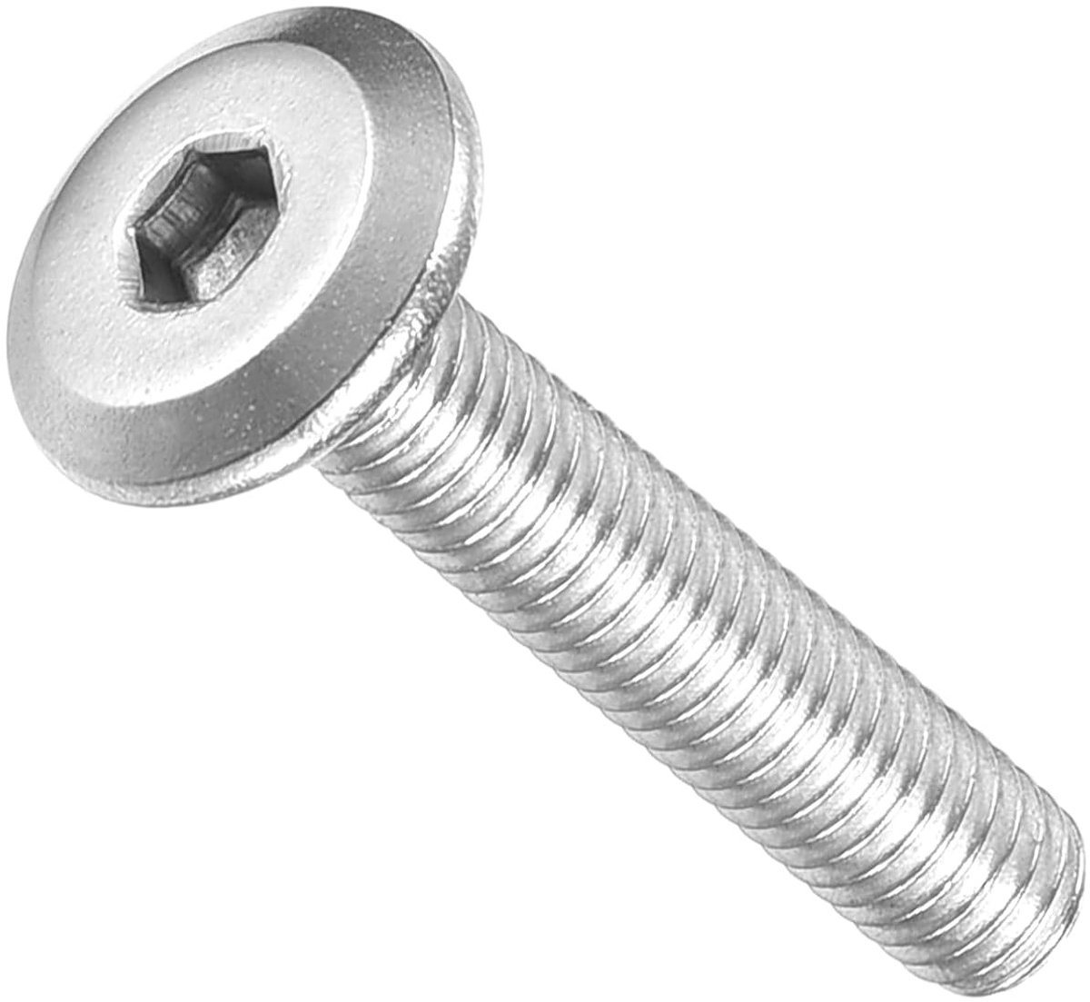 Hexagon socket schroeven M3 - 0.5 x 16, 100 stuks, roestvrij staal 304 voor houtbewerking en meubelprojecten, zilverkleurig