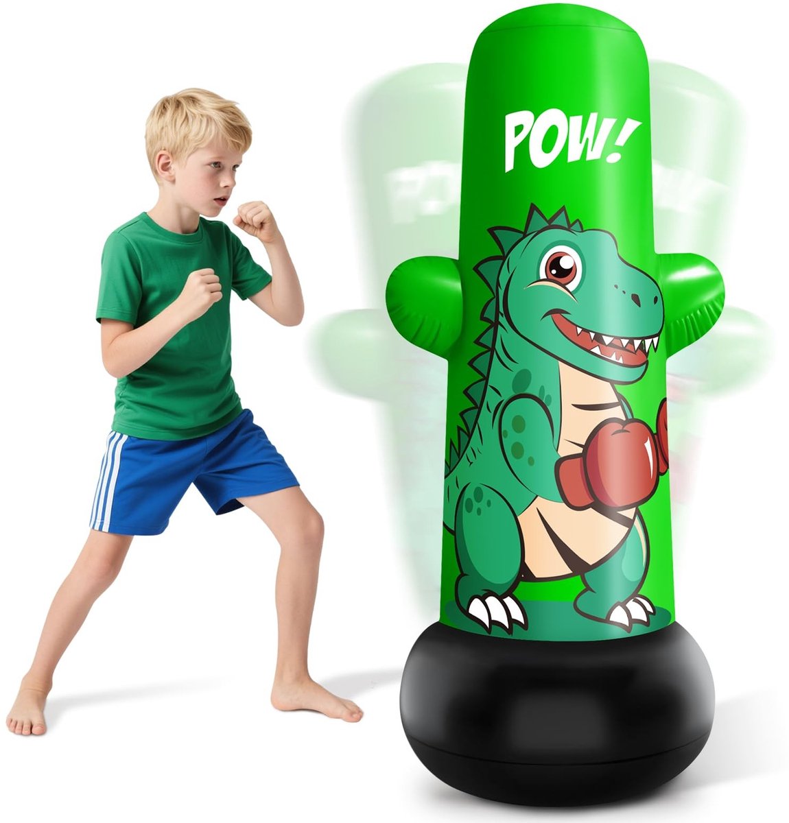 SolidKeus - Opblaasbare Punching Bag voor Kinderen met Non-Falling Basis (120 cm)