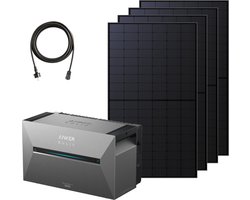 Anker SOLIX Solarbank 3 E2700 Pro 2680Wh + 4× 500W zonnepanelen - Tot 16kWh capaciteit - 4 MPPT's met 3600W - 1200W bidirectioneel opladen - Anker Intelligence en Plug&Play