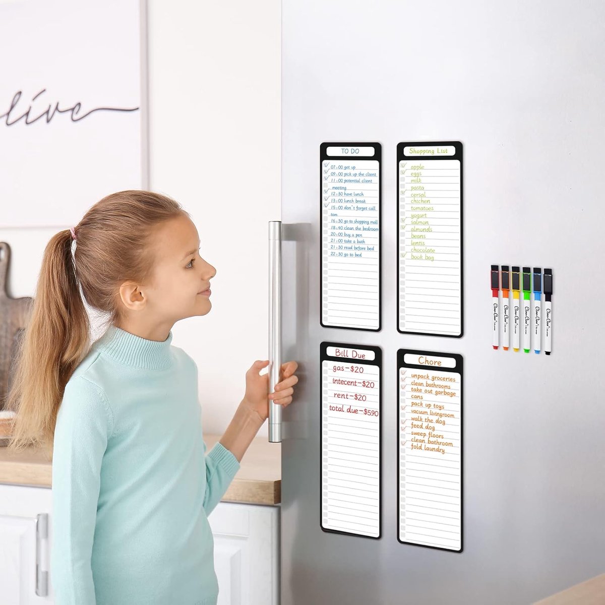 4x Magnetisch Whiteboard voor Koelkast - Brute Strength thumbnail 2