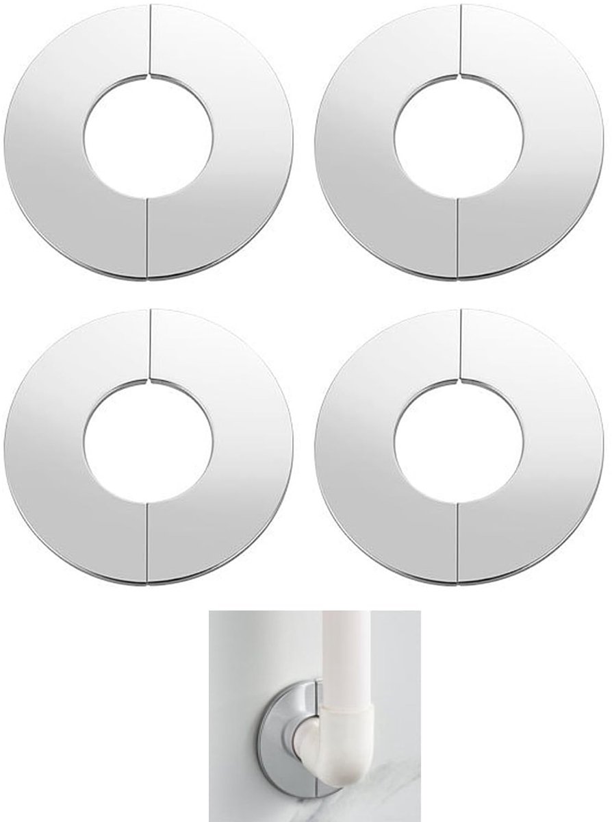 SolidKeus - Set van 4 RVS Verwarmingsbuis Rosettes