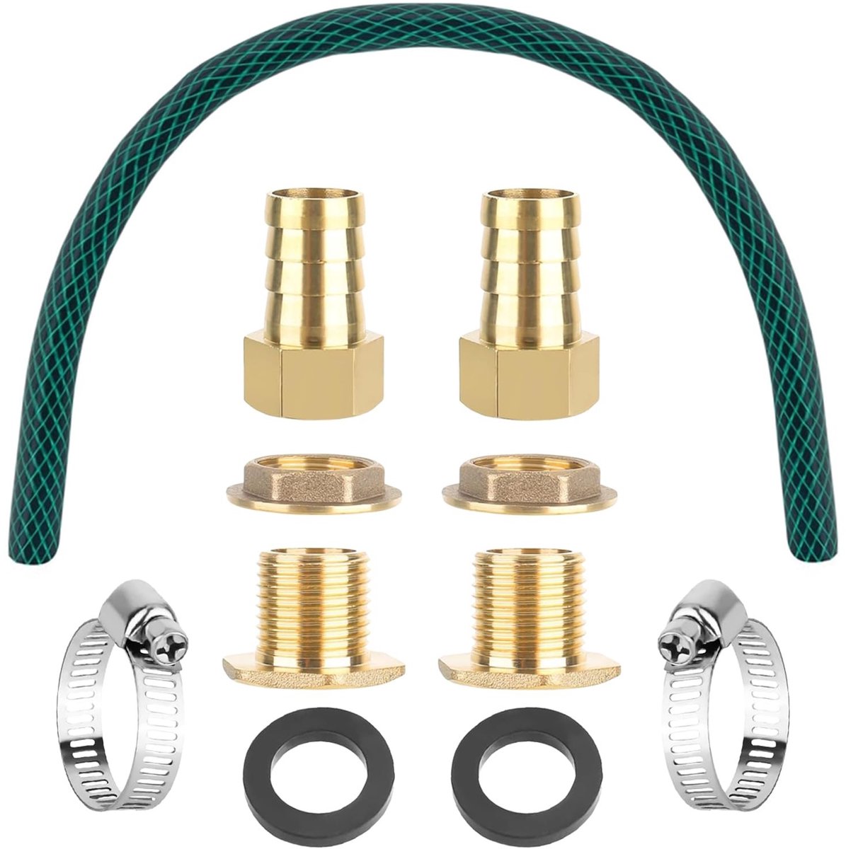 SolidKeus - Regenwaterafvoer Set 3/4 Inch met Messing Accessoires