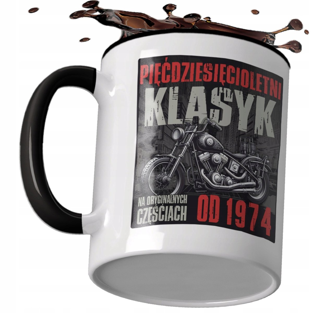 Klassieke Harley Davidson Mok - Cadeau voor 30-70 Jarigen - Jaar 1974