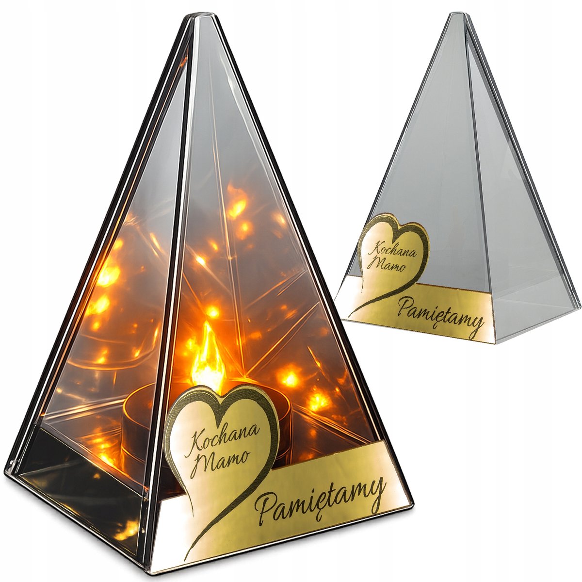 LED Graf Lampion met vlameffect voor moeder