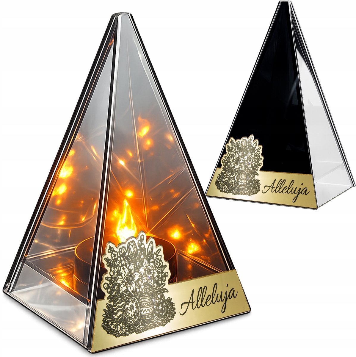 LED Graf Graf Lampion met Vlameffect - 20 cm Hoog
