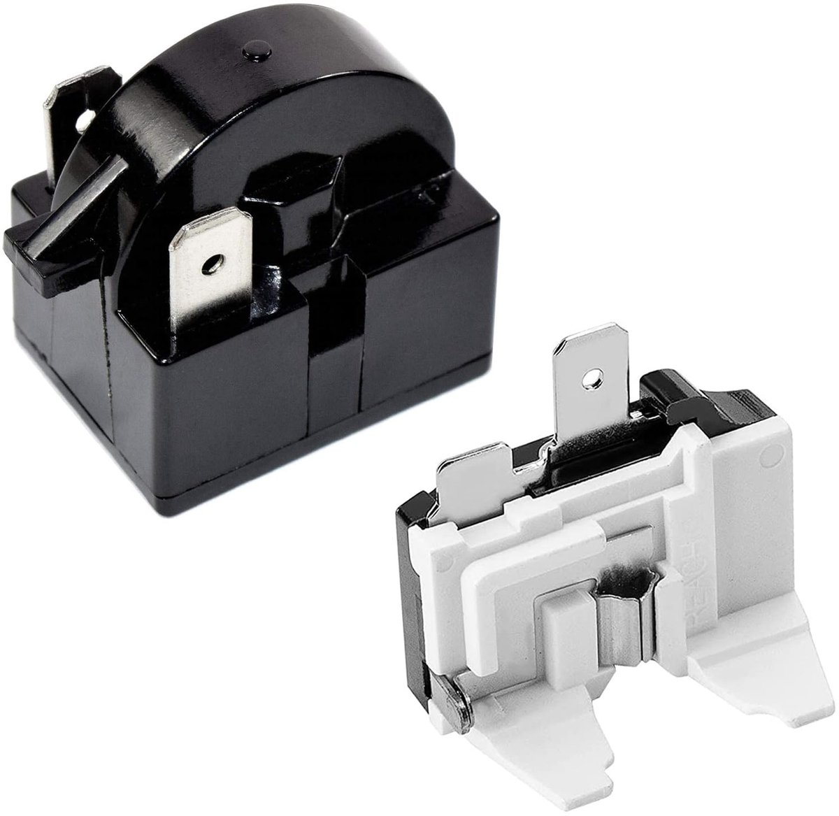 2 Pin 15 Ohm Starter Relay en 1 Pin Koelkast Starter Relay met 1/6 HP 125W Overload Bescherming voor Koelcompressor