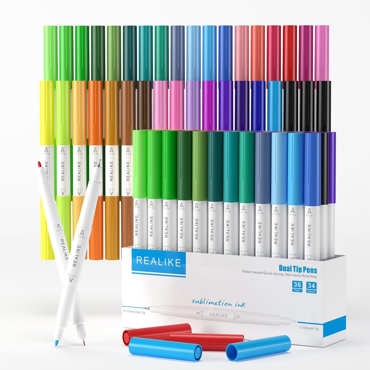 SolidKeus - Sublimatie Stiften voor Creatieve Projecten, Set met Dubbele Tips