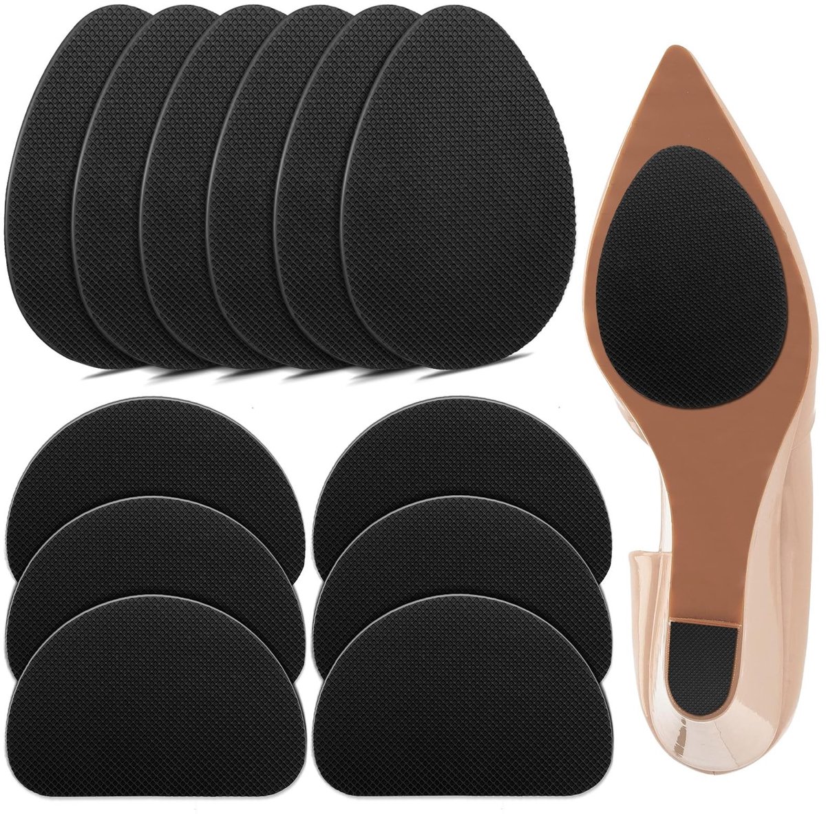 Omgoods - Antislip Rubberen Zolen, Set van 12 Stuks