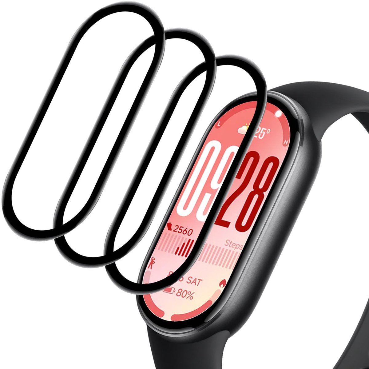 SolidKeus - 3 Stuks Screen Protectors voor Smartwatch Xiaomi Smart Band 10