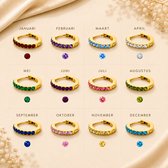 Maevi® Oorringen - Geboortesteen - Maand: September - Geboortesteen Oorbellen - Oorhangers - Hoge Kwaliteit RVS & 14K Goldplated - Incl. Luxe Cadeauverpakking - Geboorte Steen - Cadeau / Kraamcadeau - Luxe Oorbellen Set - Birthstone Earrings