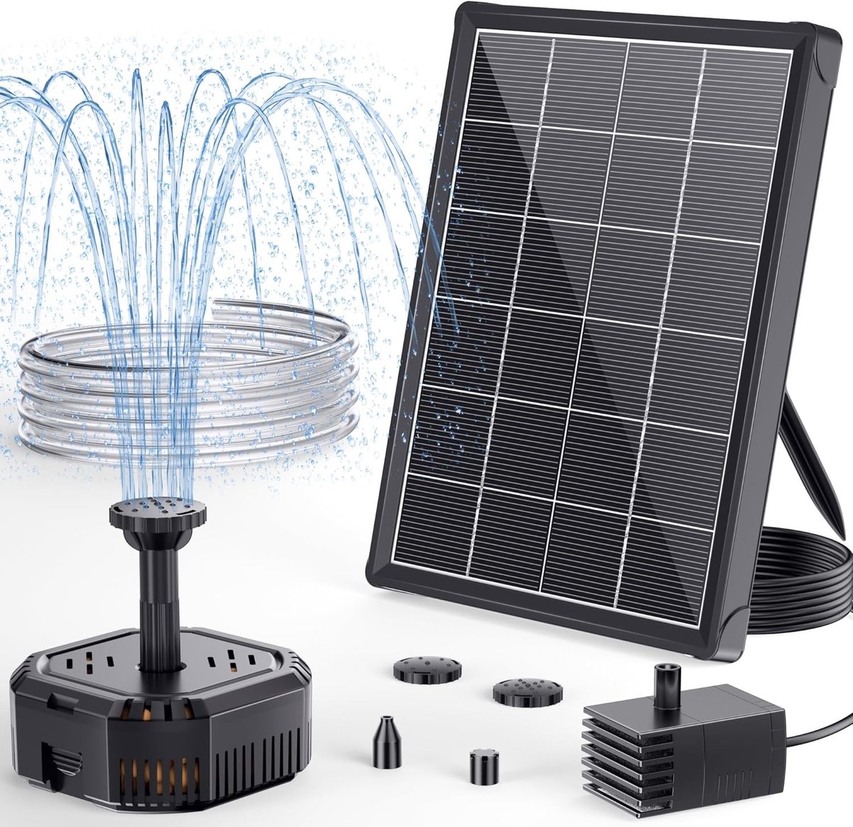 Zonne-energie Fontein met Filter voor Vogelbad en Visbak - Creëer Prachtige Waterscènes en Houd Water Schoon met deze Duurzame Solar Pomp