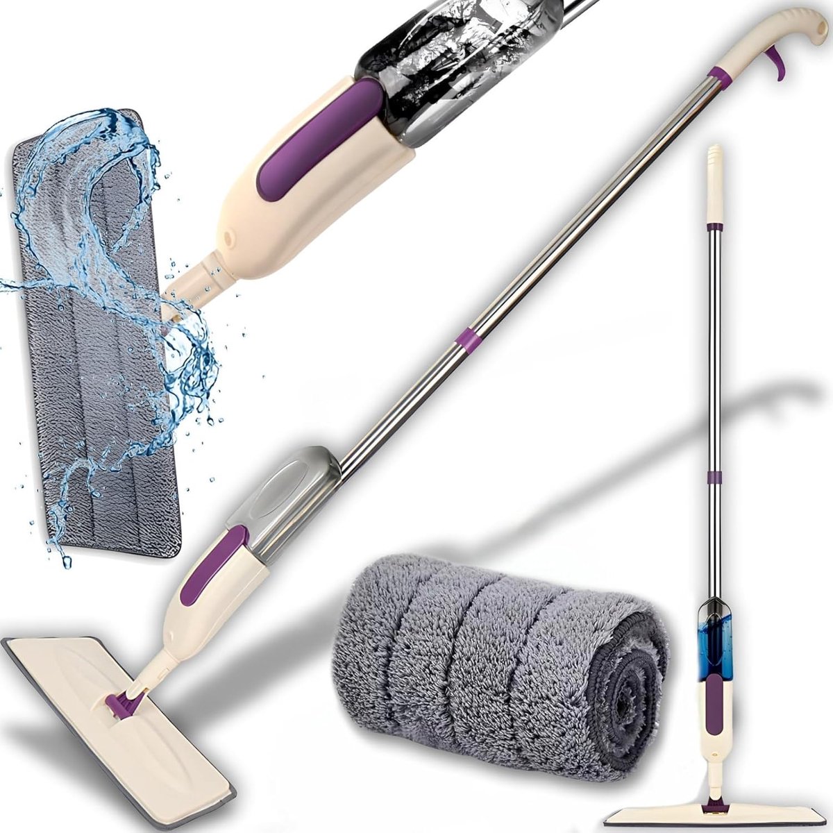 Mop met Sprayfunctie en 400ml Reservoir voor Vloeren & Muren