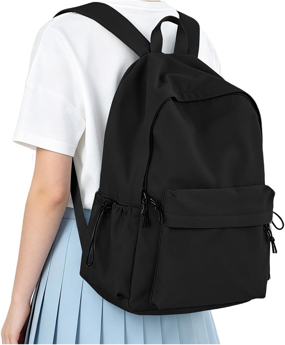 Schooltas Meisje School Middelbare, School Rugzak Tieners, School Bag | School Rugzak voor Meisjes Tieners, Waterdicht Laptop College Rugzak 14 Inch Dames, Schooltassen School Backpack, A-Zwart