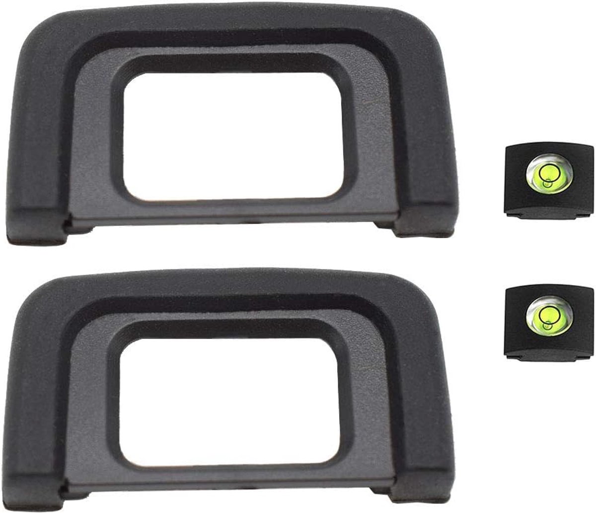 Oogkap DK-25 voor Nikon D5500 D5300 D5100 D3500 D3400 D3200 D3300 D3100 D3000 D5600 D5000 D5200 Camera & Hot Shoe Cover [2+2Pack], ULBTER Zoeker Oogkap