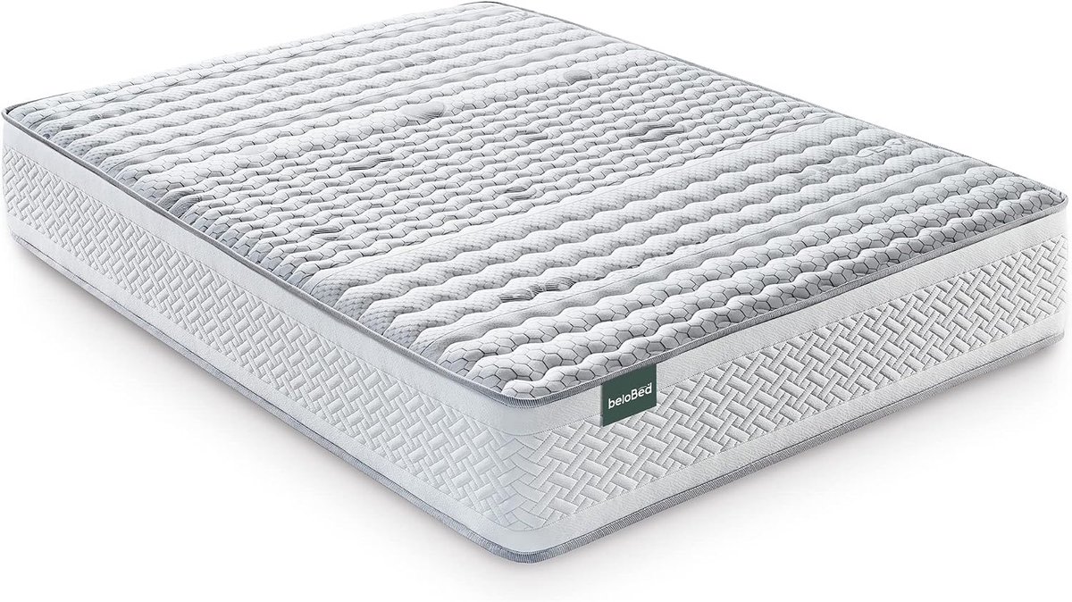 Matrassen 140 x 200 cm, visco-elastisch, omkeerbaar, hoogte 28 cm, gemiddelde hardheid, robuust, ademend, gerold, comfortabel, Airluxe