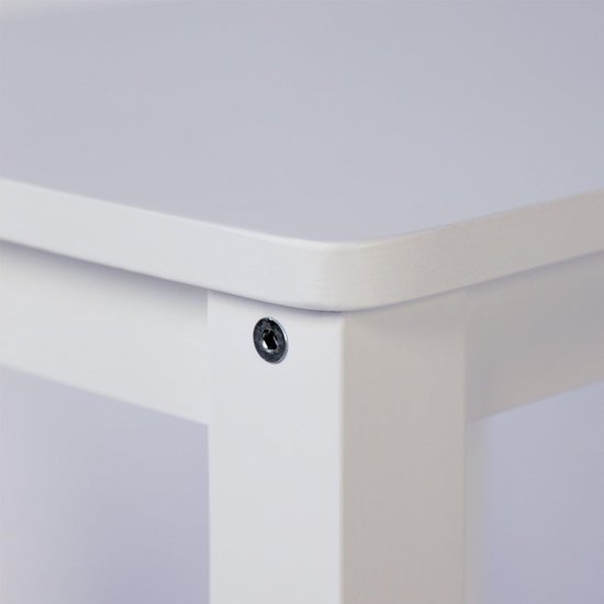 Zijbed Hout Witte Slaapkamer Koffie Woonkamer Tafel, Klein — afbeelding 2