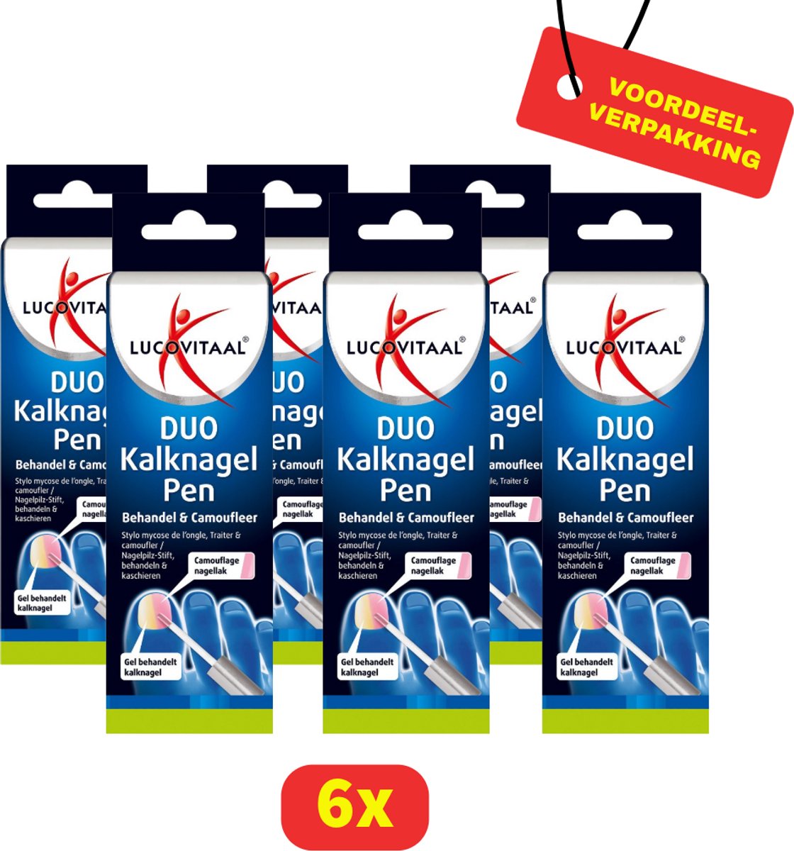 Lucovitaal Duo Kalknagel Pen - 6 stuks - Voordeelverpakking