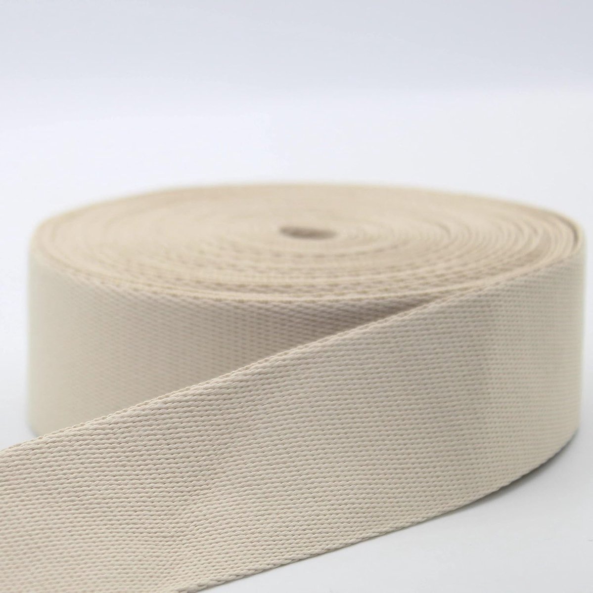 5 meter premium riem van polyester, klassieke stijl, zacht, glanzend, voor tassen, schouderriem, lederwaren, Ecru 207, 40 mm