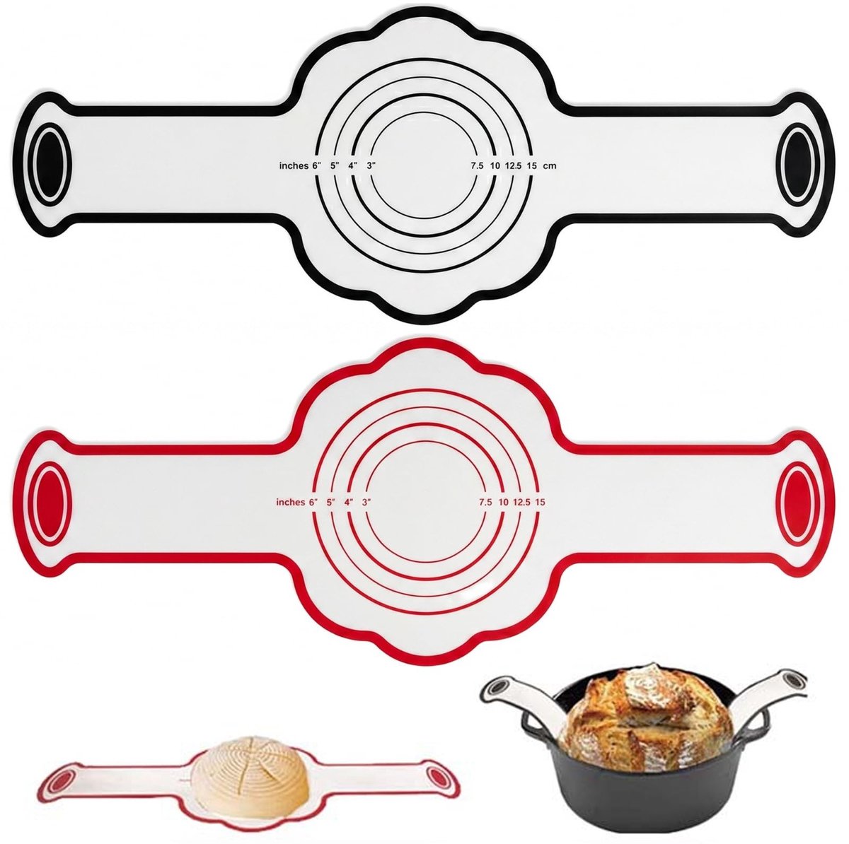 SolidKeus - Set van 2 Siliconen Bakmatten voor Dutch Oven