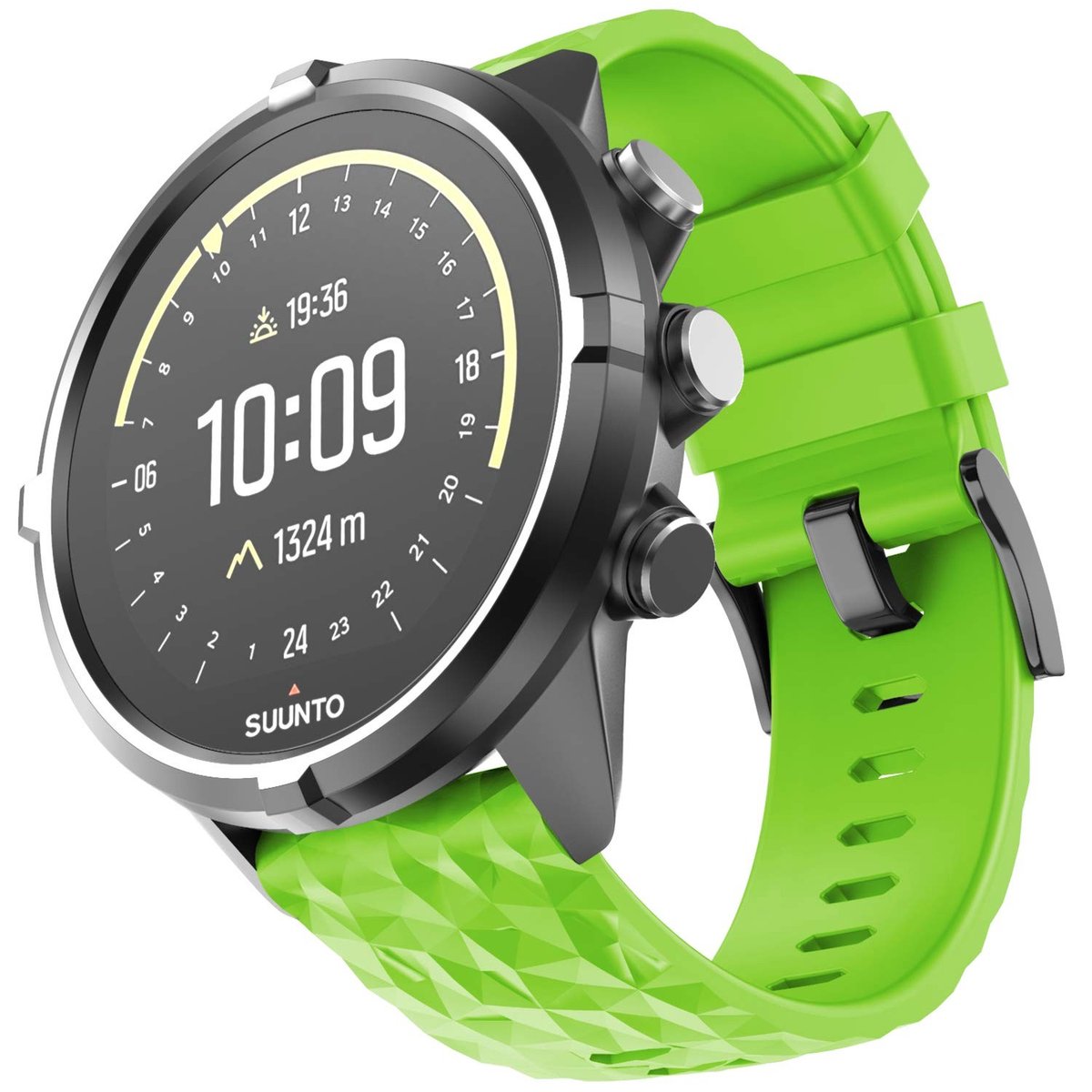 SolidKeus - Soft Silicone Vervangende Horlogeband 24mm voor Suunto Smartwatches