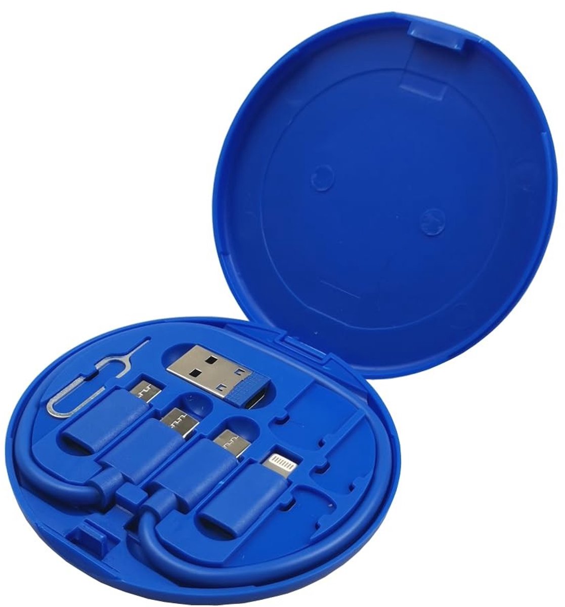 SolidKeus - Multifunctionele Opbergdoos voor Data Kabels, Blauw