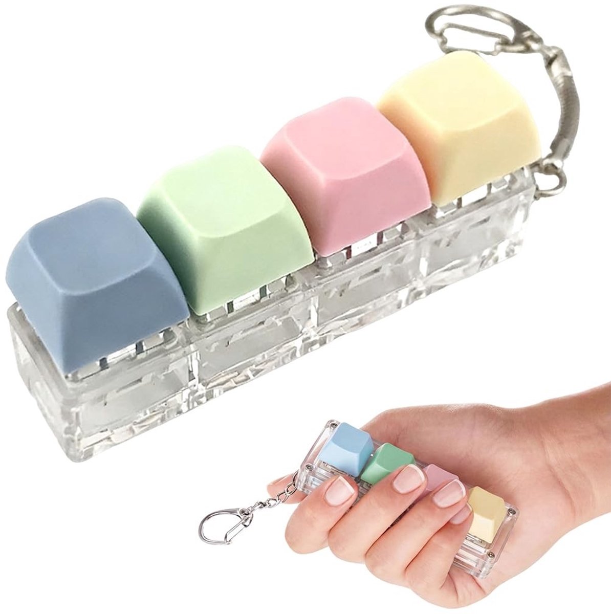 SolidKeus - Simulated Keyboard Sleutelhanger voor Stressverlichting