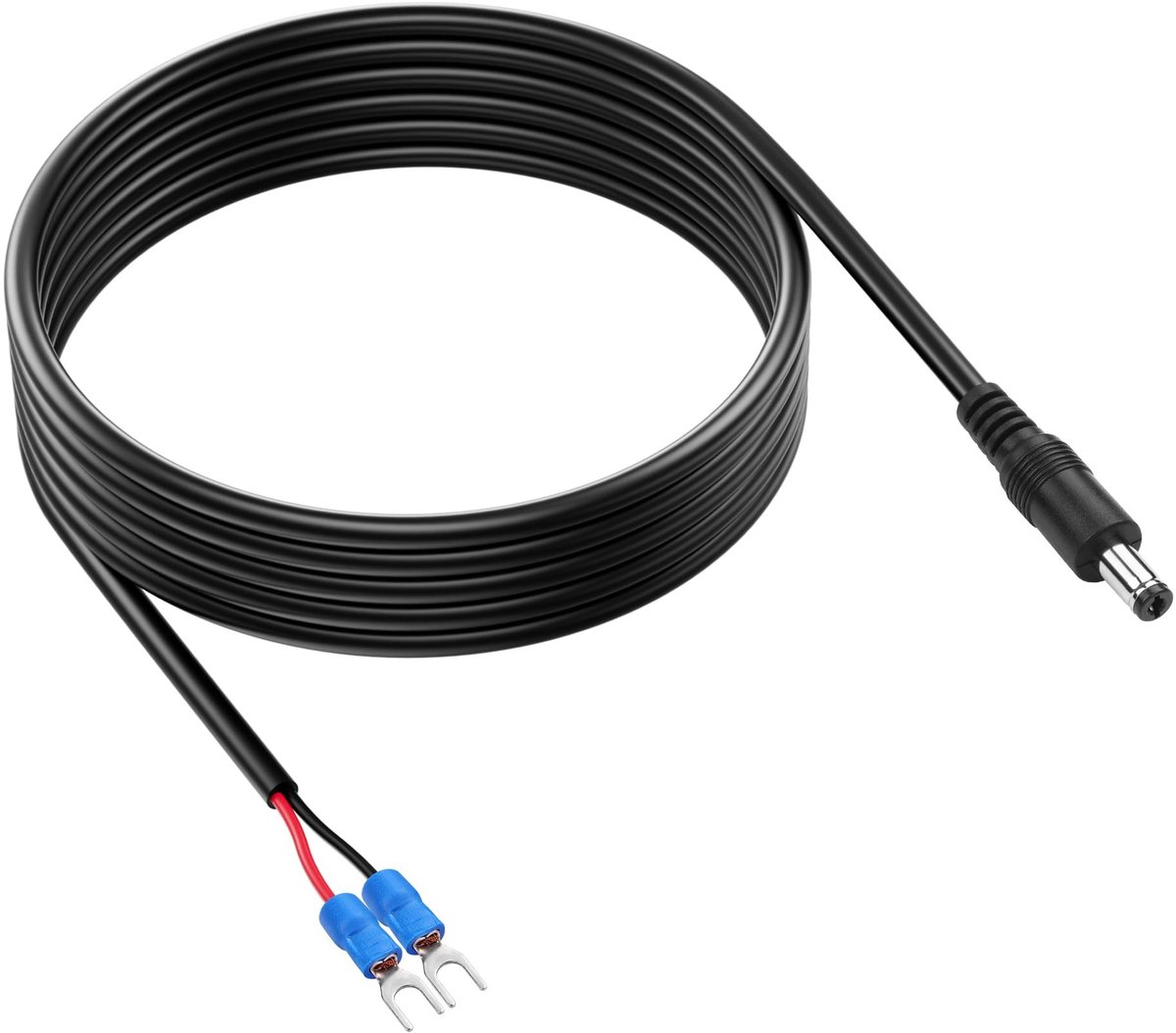 SolidKeus - DC 5.5mm x 2.1mm Mannelijke Plug naar U-vormige Terminal Kabel voor LED Strips