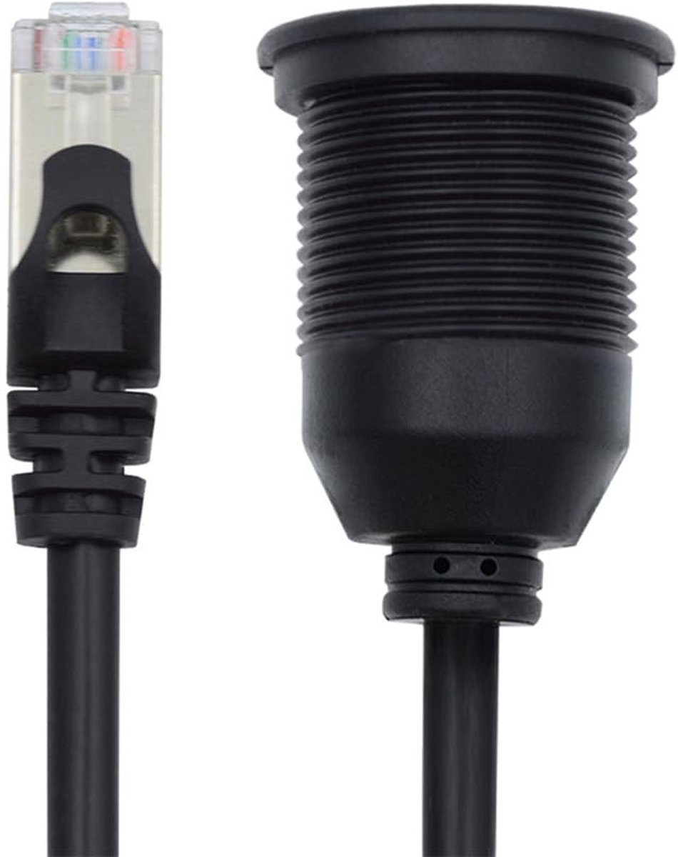 SolidKeus - Waterdichte RJ45 Ethernet Netwerk Verlengkabel met Schroefbevestiging