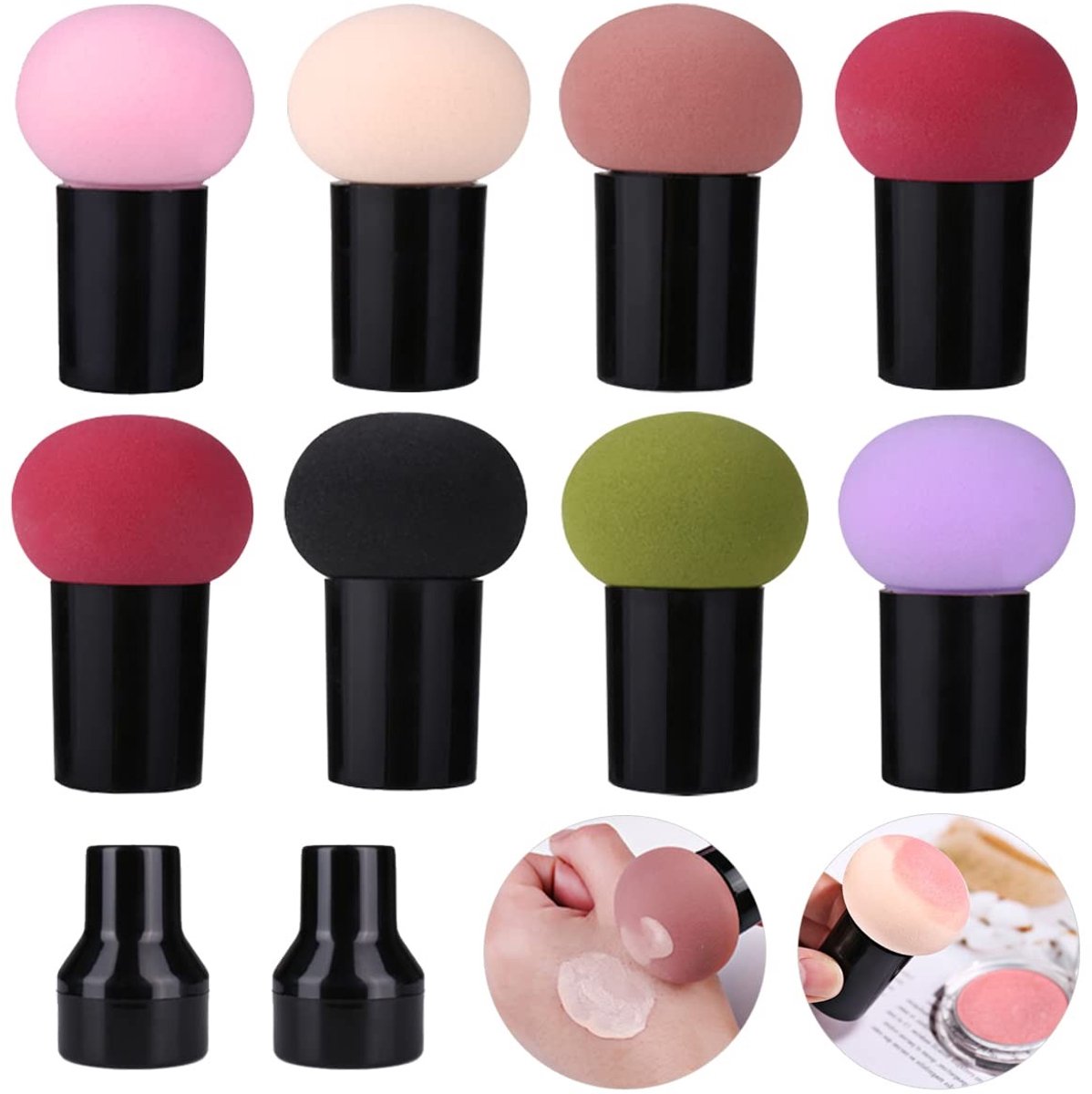 SolidKeus - Makeup Puff Set met Handvat voor Diverse Toepassingen
