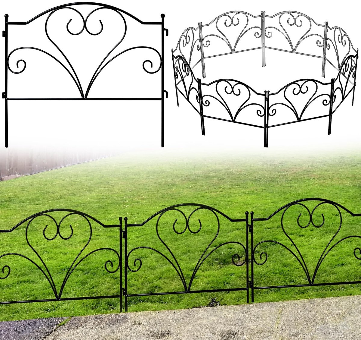 SolidKeus - Decoratieve Tuinhek Set van 5 Panels voor Diverse Toepassingen