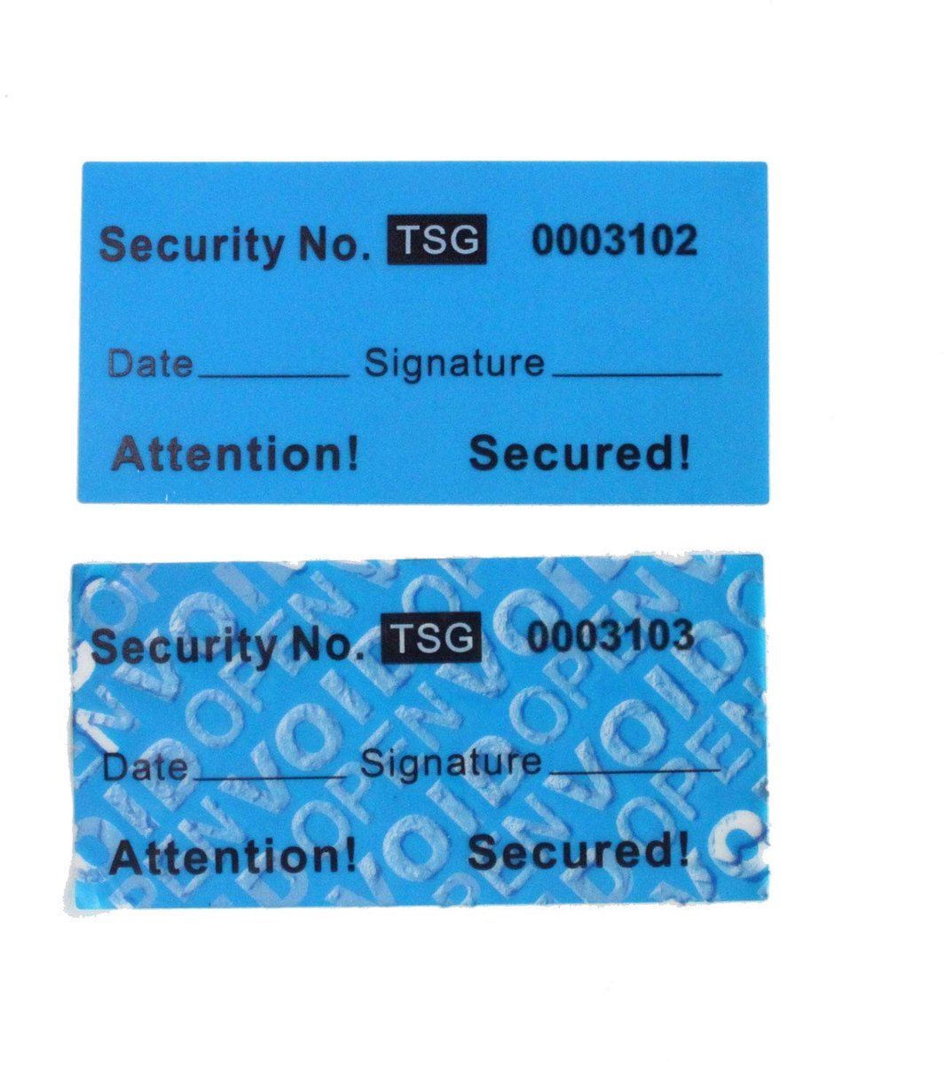 SolidKeus - 100 Stuks Tamper Evident Security Stickers voor Beveiliging